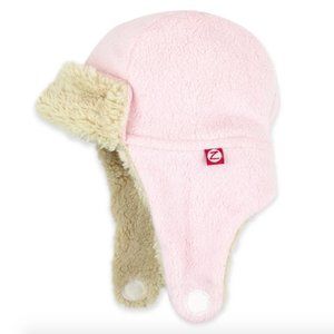 ZUTANO Cozie Furry Trapper Hat Pink Baby Toddler